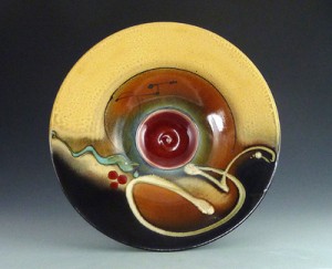 Loren Lukens Low Bowl Rust