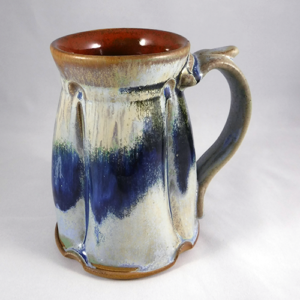 Large Stein Cream Blue